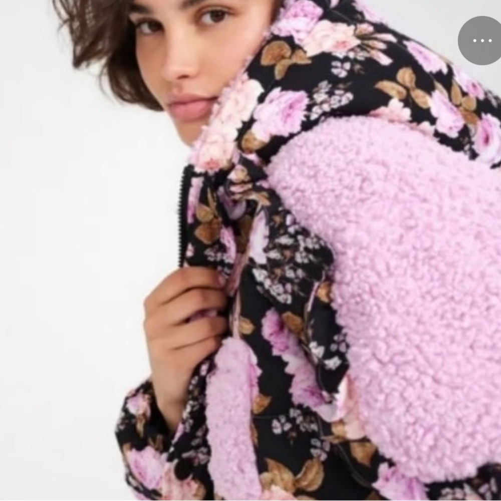 For Love and Lemons Floral Puffer Jacket - Picture 2 of 9